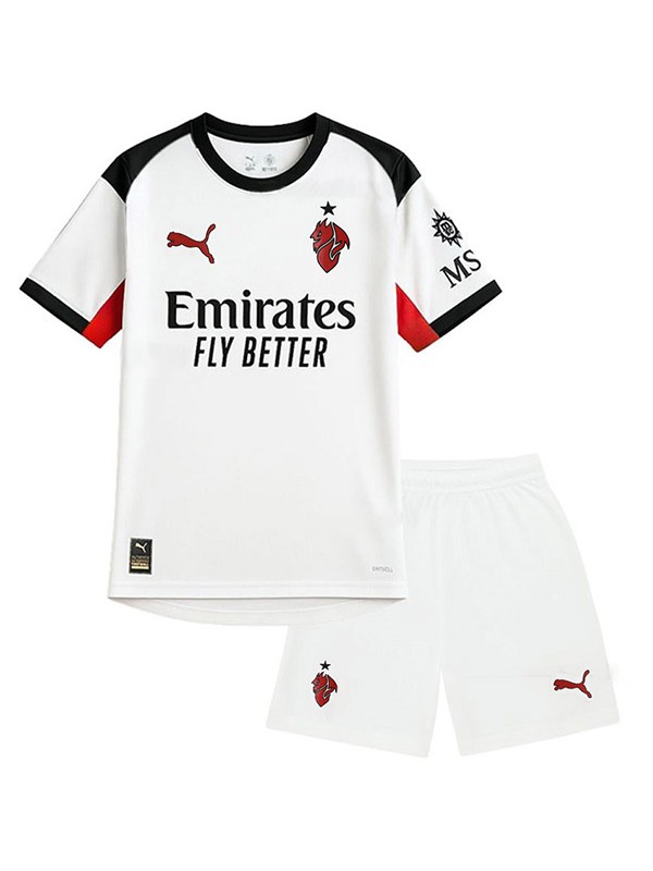 AC milan away kids kit childrens jersey 2025-2026